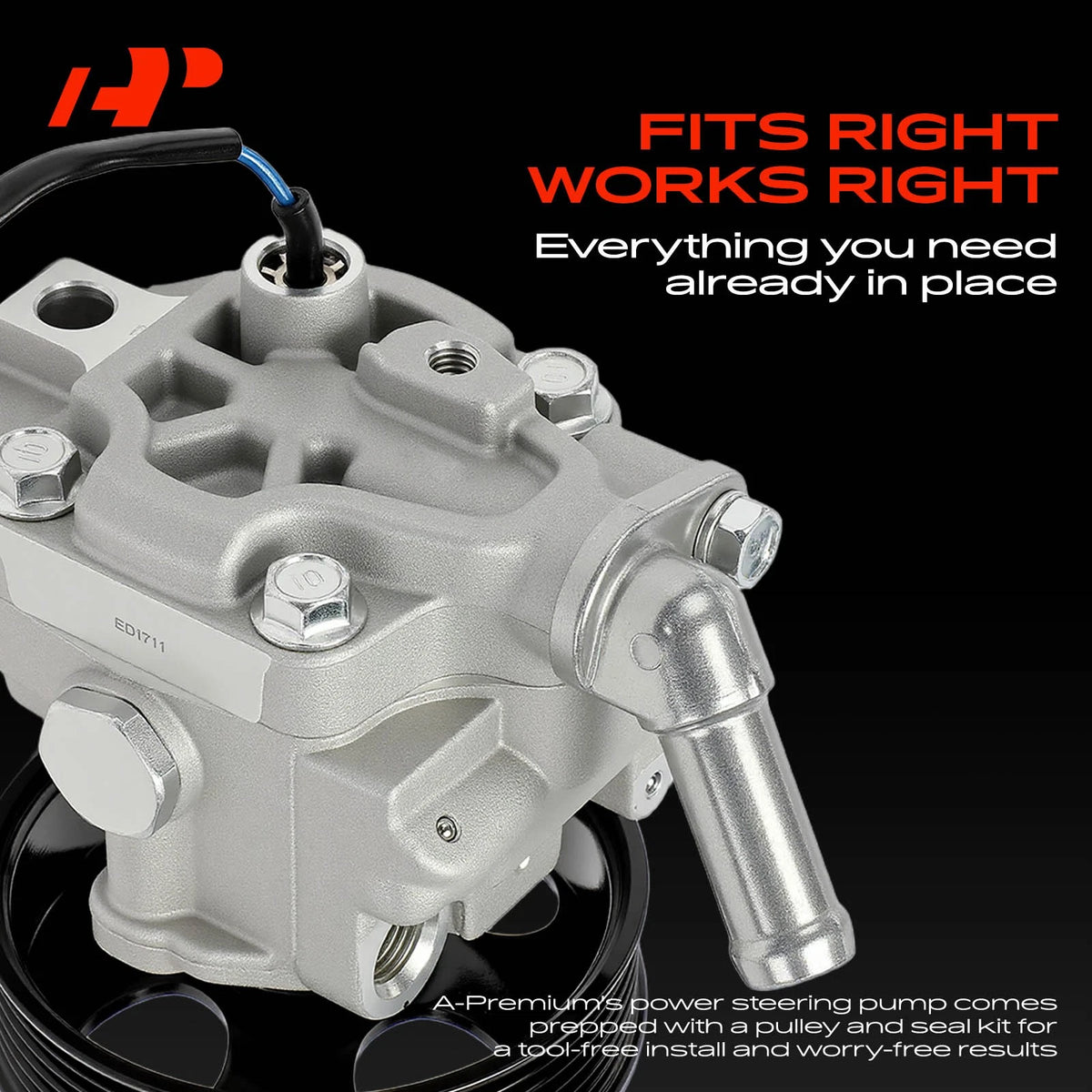 Power Steering Pump with Pulley for Subaru Outback Legacy (2010–2014) 34430AJ020, 34430AJ021, 21-480