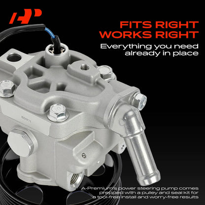 Power Steering Pump with Pulley for Subaru Outback Legacy (2010–2014) 34430AJ020, 34430AJ021, 21-480