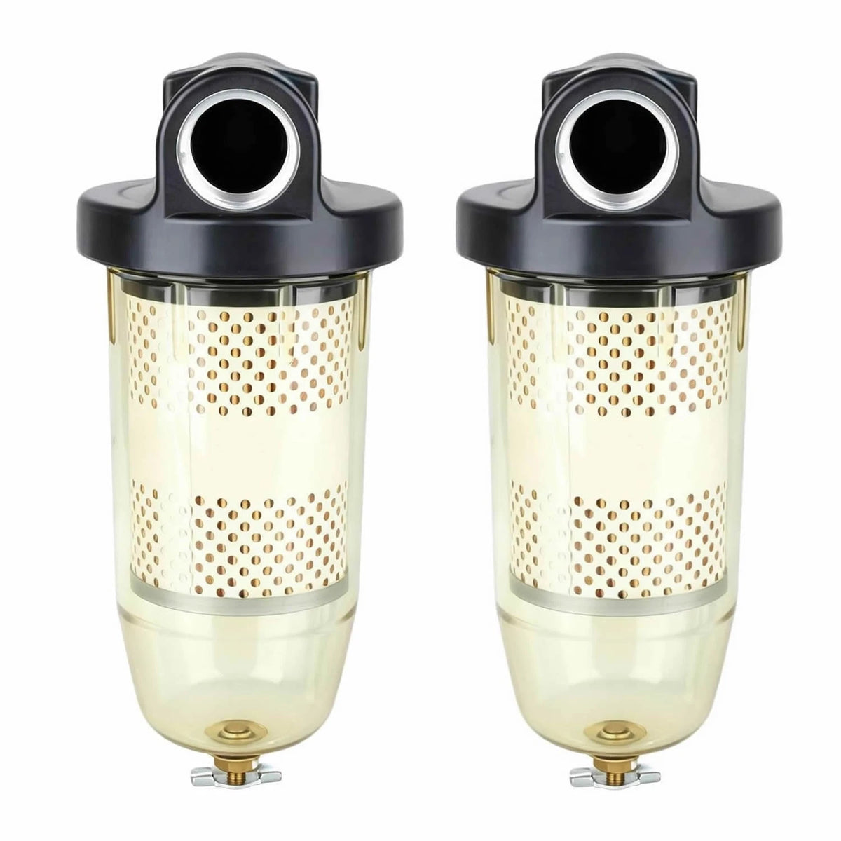 2X 496 Fuel Tank Filter with 1” NPT Top Cap Assembly for Gasoline Diesel