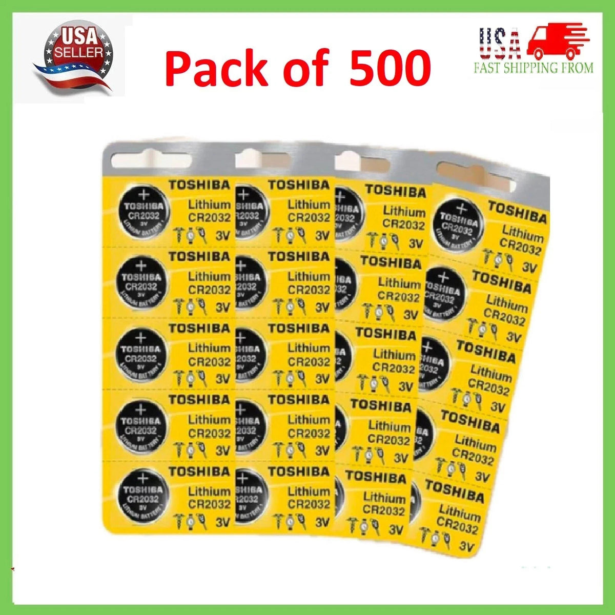 1000 Count CR2032 Battery for Toshiba (3V Lithium Coin Cell)