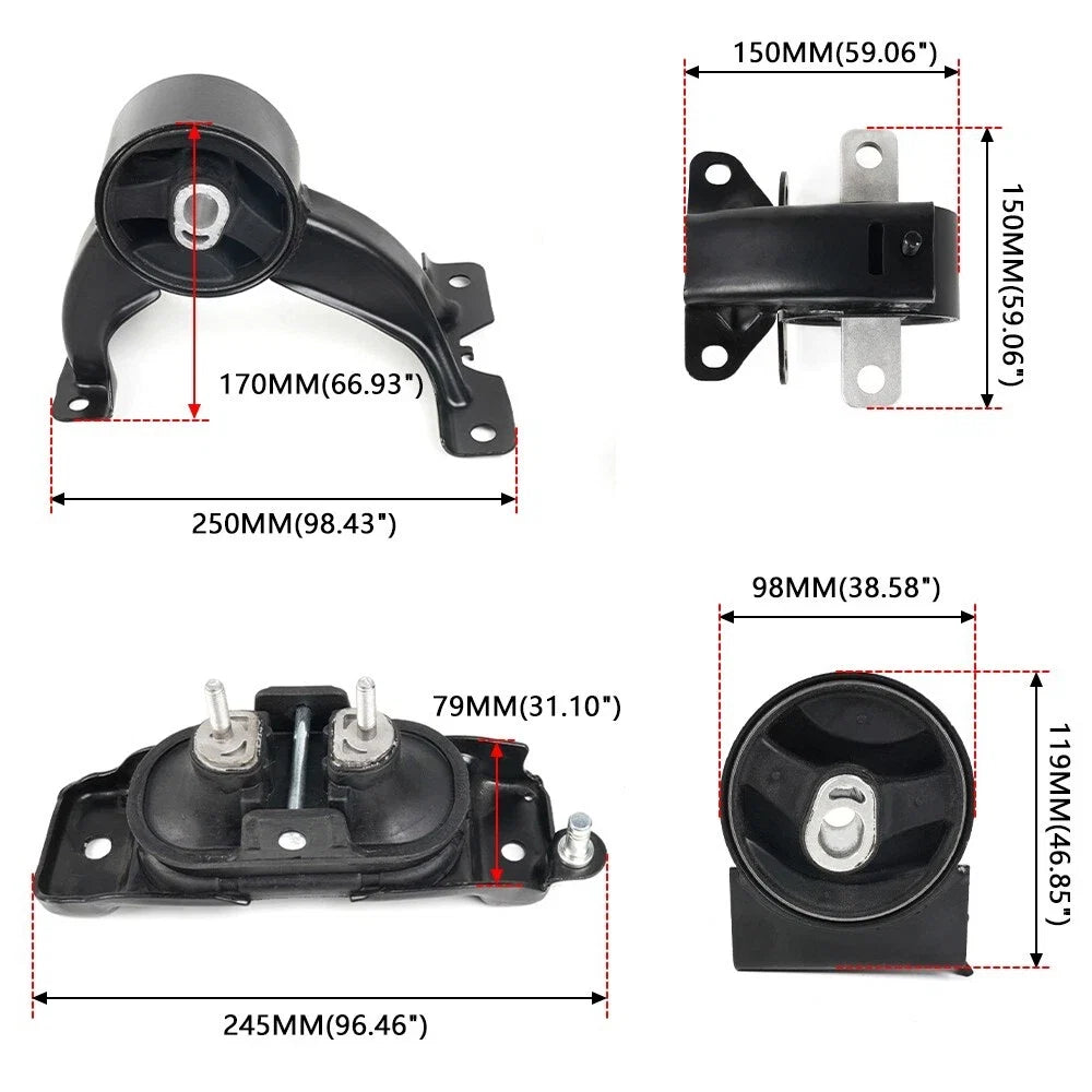 4X Engine Trans Mount for Chrysler Town & Country, Dodge Grand Caravan (2011–2020)