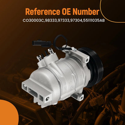 A/C Compressor for Dodge Charger, Magnum, Chrysler 300 (3.5L) (2005–2010) 55111035AB CO30003C