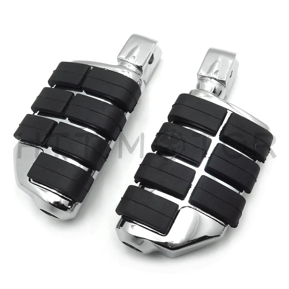 Chrome Dually Footpegs for Kawasaki Vulcan 1700 Classic, 800 (2000–2018)