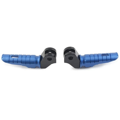 2X CNC Front Foot Pegs for Triumph T100 T120 (2016–2022) Blue Aluminum