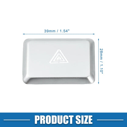 Dashboard Hazard Button Cover Trim for Honda Civic (2022–2023) Aluminum Silver Tone