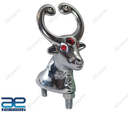 Alloy Bull Head Hood Ornament for Motorcycle Car Truck Tractor