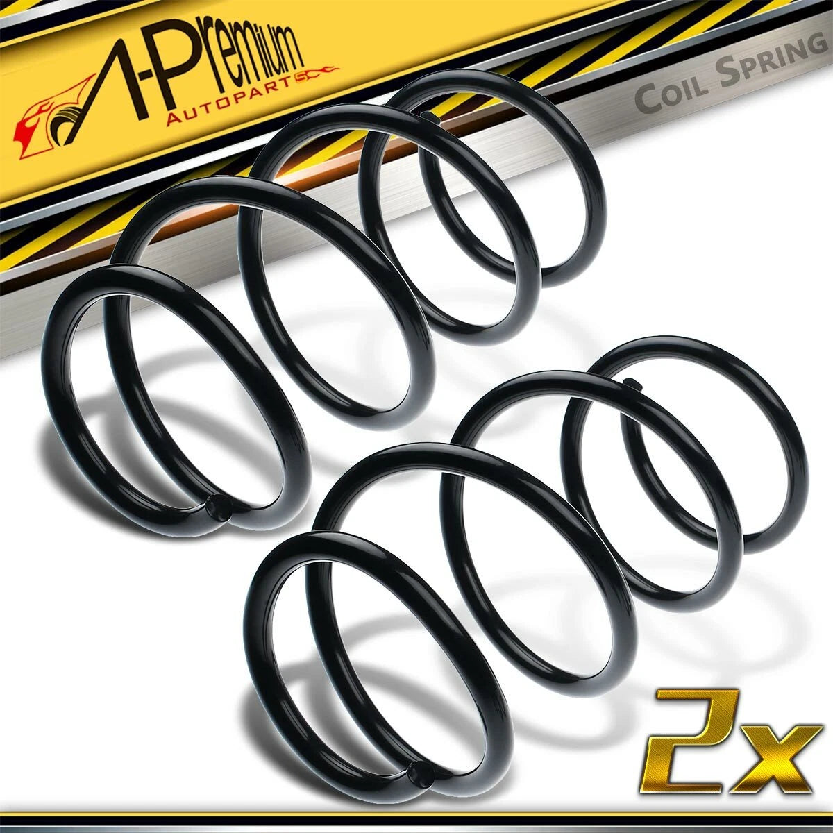 Set of 2 Front Left & Right Coil Springs for BMW E60 550i (2006–2010) 545i (2004–2006) - 31 33 6 761 215, 31 33 6 768 810, RH3483