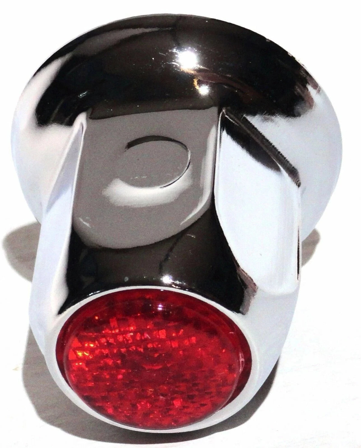 Set of 20 Lug Nut Covers for Universal Vehicles (UP#10039) Chrome Red Reflector