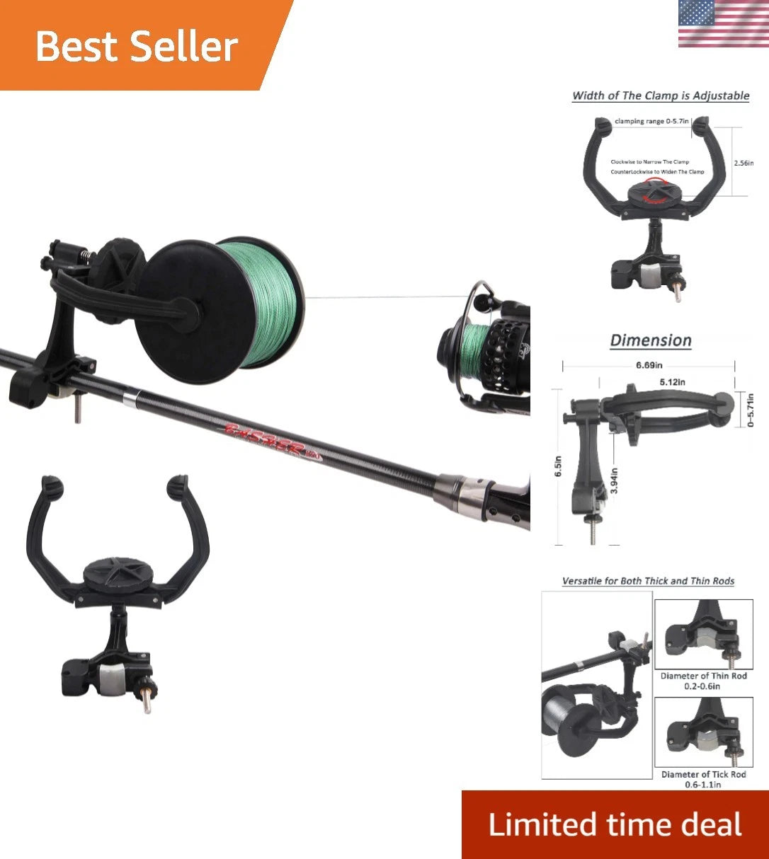 Ultra-Compact Fishing Line Spooler for All Rod Types