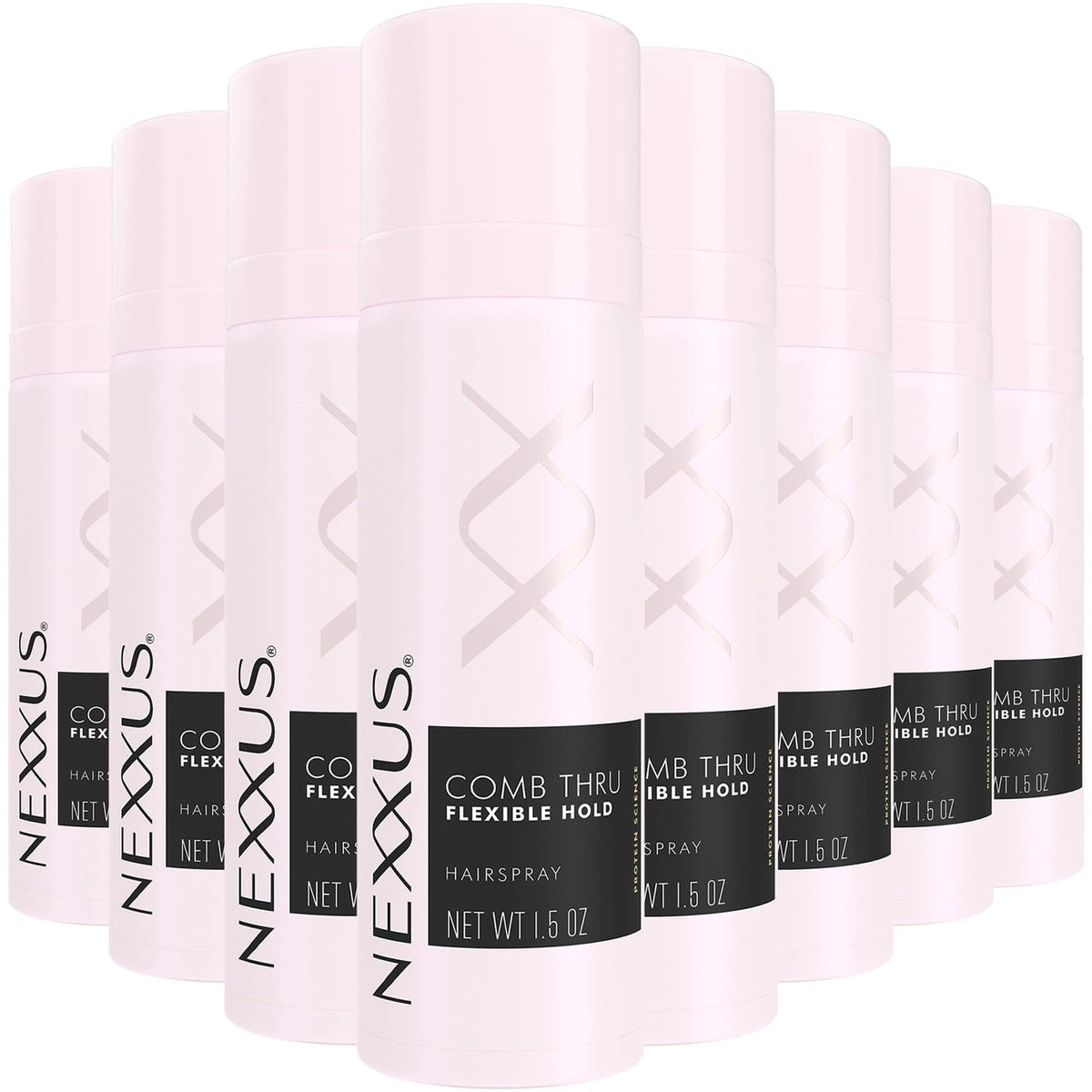 8-Pack Nexxus Travel Hair Spray Comb Thru Flexible Hold 1.5 Oz