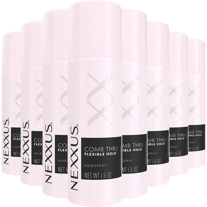 8-Pack Nexxus Travel Hair Spray Comb Thru Flexible Hold 1.5 Oz