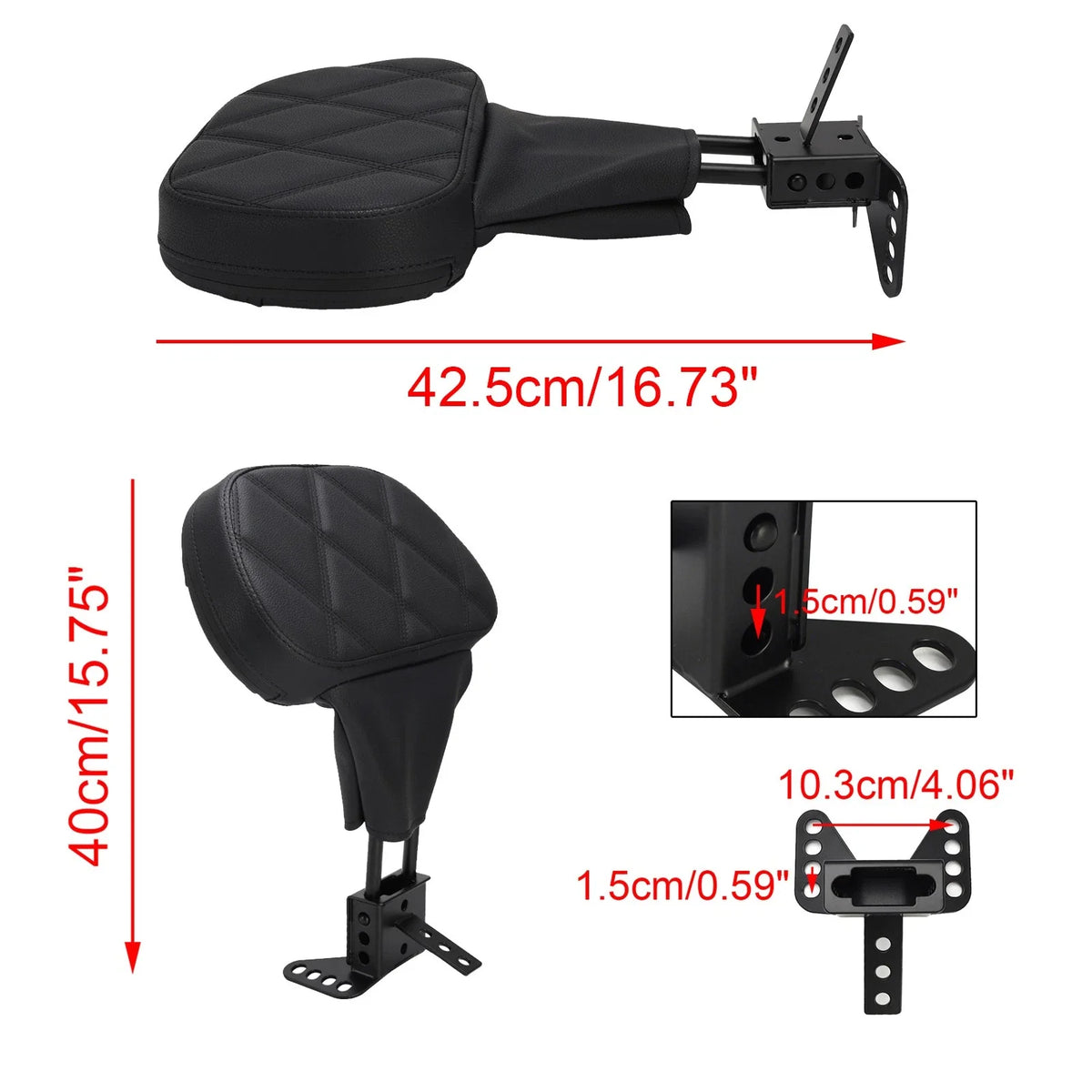 Driver Backrest Pad for Harley Davidson Street Electra Road Glide Road King Tri Glide (1988–2008)