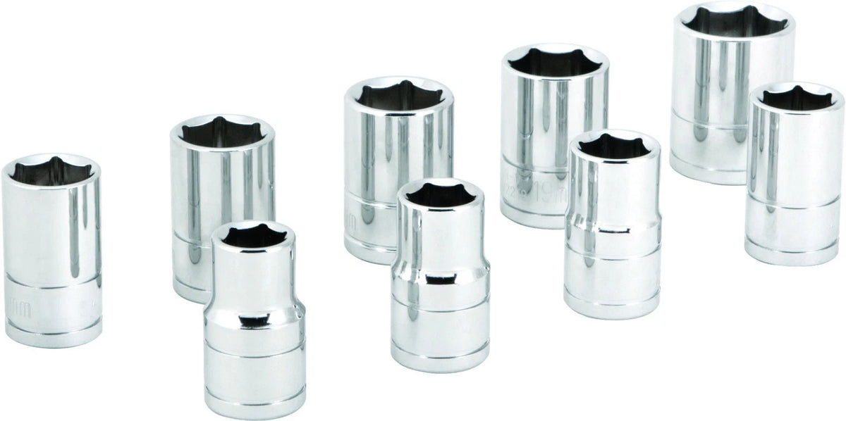9-Piece 1/2" Metric Socket Set for Performance Tool W32202