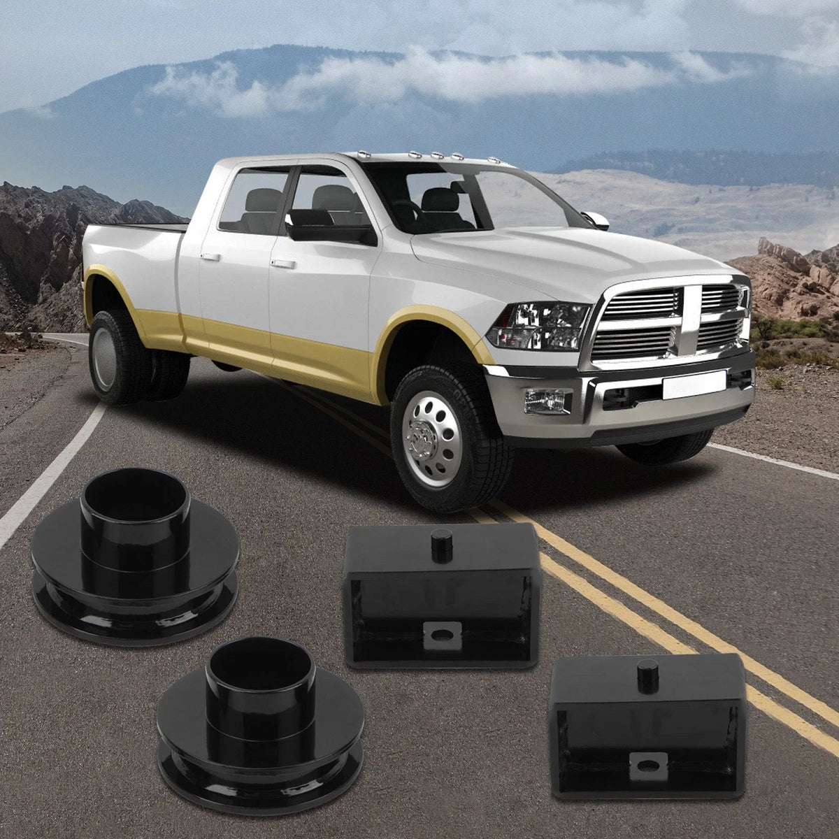 3" Front + Rear Leveling Lift Kit for Dodge Ram 1500 2500 3500 (1994–2013)