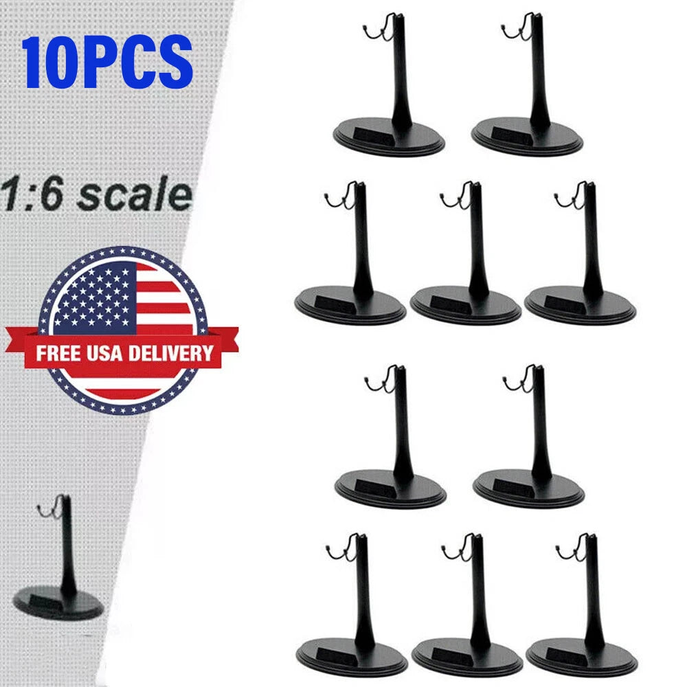 10-Pack U Type Display Stand for Phicen Hot Toys (1/6 Scale)