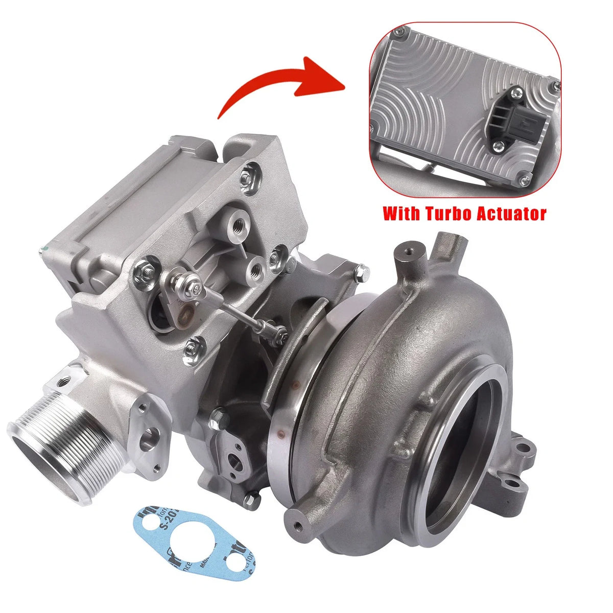 Turbocharger w/ Actuator for GMC Sierra Silverado 2500 3500 HD 6.6L (2017–2021)