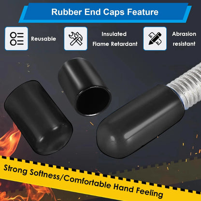 40pcs Rubber End Caps Set for Various Applications (1/8", 1/4", 3mm, 6mm, 9mm, 12mm)