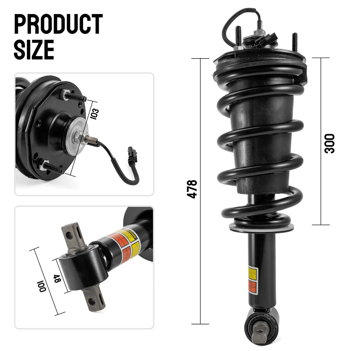 Set of 4 Front Strut Assemblies / Rear Shock Absorbers for Chevrolet Suburban Tahoe (2015–2020)