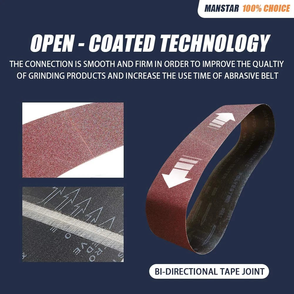 15 Pcs Sanding Belts for 1x30 Inch Sander (Assorted Aluminum Oxide)