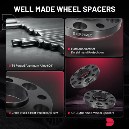 15mm + 20mm Hubcentric Wheel Spacers for BMW 318i (1998–2013) 5x120