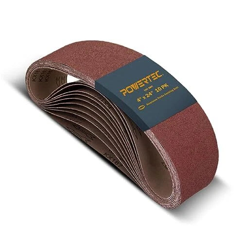 4 x 24 Inch Sanding Belts for Belt Sander (100 Grit Aluminum Oxide)