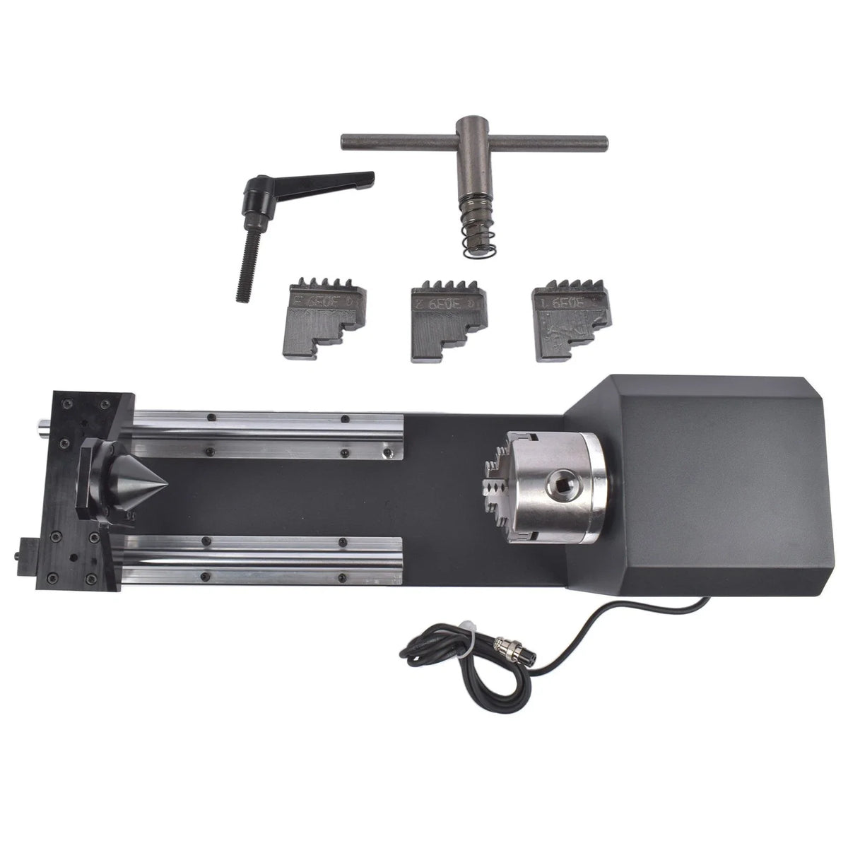 Rotary Axis with 3-Jaw Chuck for CO2 Engraver (50W–130W) 4.2A 1.68V 1:2