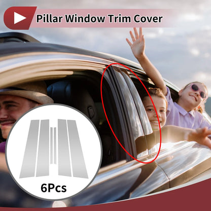 Set of 6 Car Door Pillar Window Trim for Lexus IS (2014–2020) Chrome