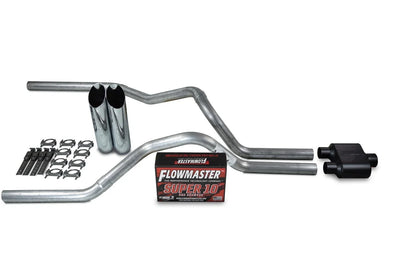 2.5" Dual Exhaust Kit for Ford F-150 (1987–1997) Flowmaster Super 10 Slash Tip