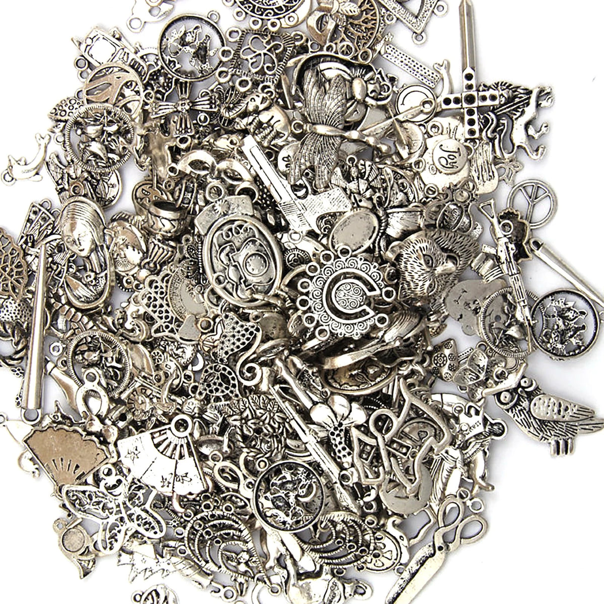 Antique Tibetan Silver Charms Pendants for Jewelry Craft Findings