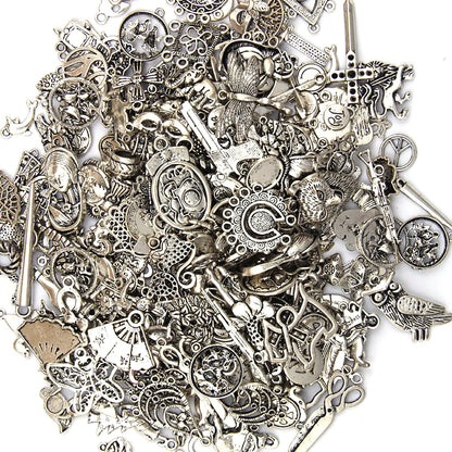Antique Tibetan Silver Charms Pendants for Jewelry Craft Findings