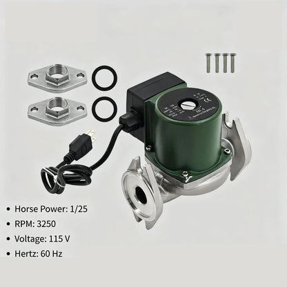 Water Circulator Pump 008-SF6 for Taco (115V 1/25 HP 60HZ 0.84A 125 PSI)