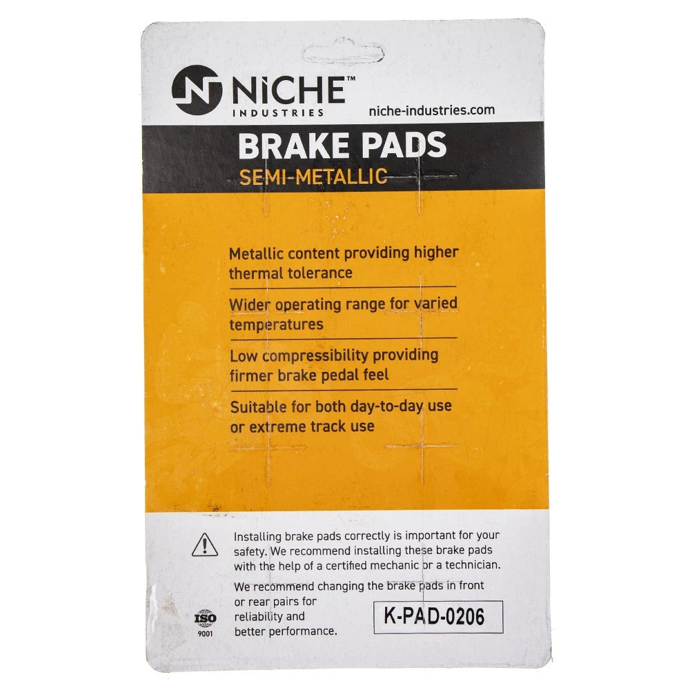Set of 4 Brake Pads for Harley-Davidson Tour Glide Electra (Rear Semi-Metallic) 519-KPA2428D, 43957-86F