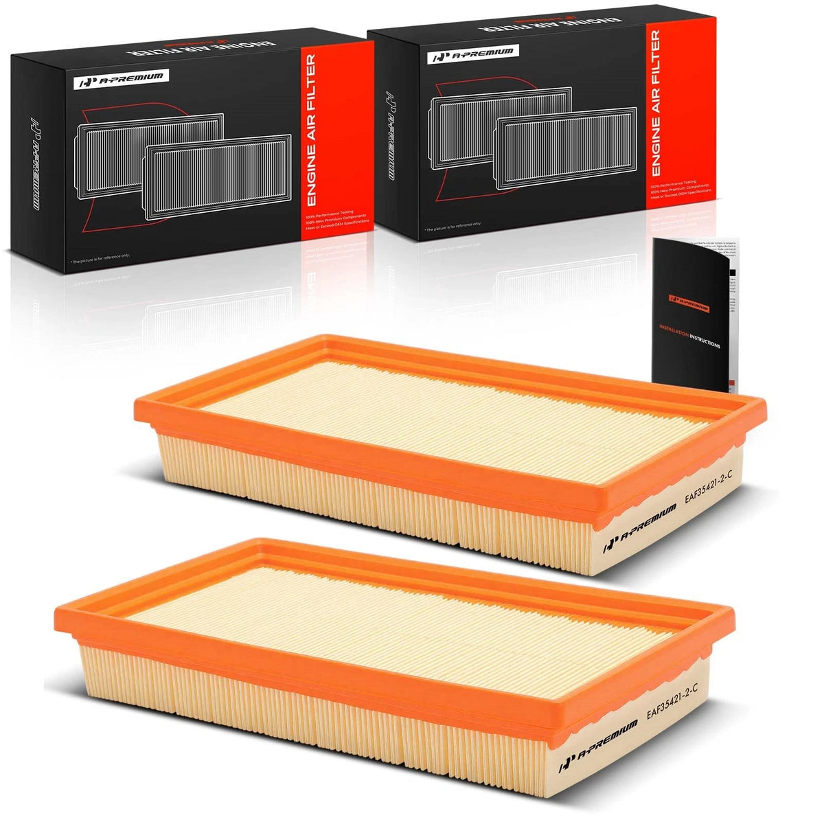 2X Engine Air Filter for Kia Rio (2001–2005) 0K30C13Z40A, 46340