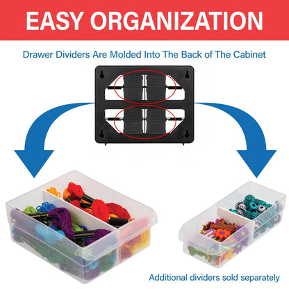 16-Drawer Plastic Storage Cabinet for Akro-Mils (No Part Numbers)