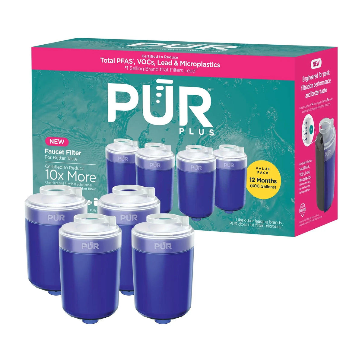 4X PUR Plus Faucet Mount Replacement Filter for