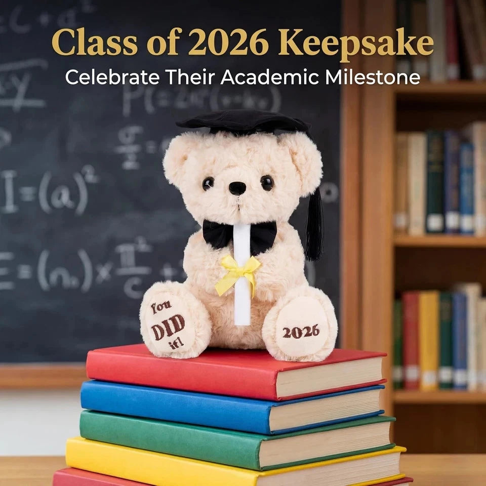 8 Inch Plush Graduation Bear in Gift Box - You DID it