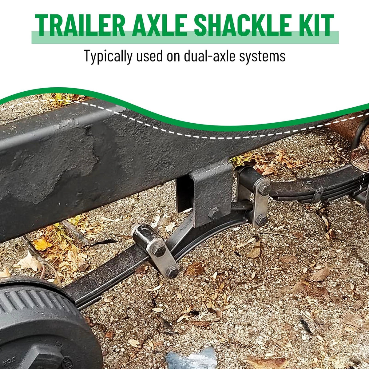Racewill Trailer Shackles Kit for Trailer (2-1/4" Shackle)