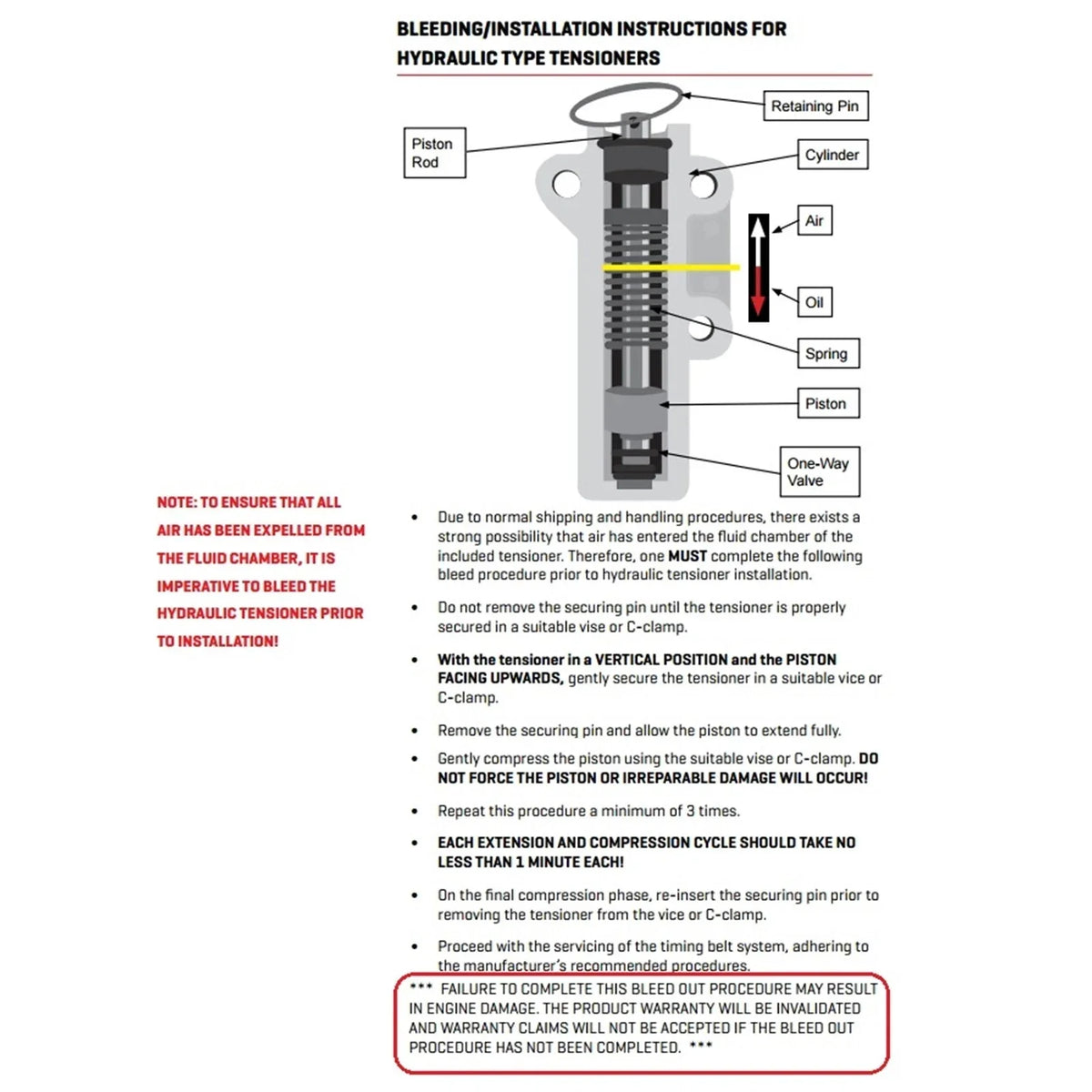 Hydraulic Automatic Auto Tensioner for Hilux VZN167 VZN172 V6 3.4L 5VZ-FE 02~05
