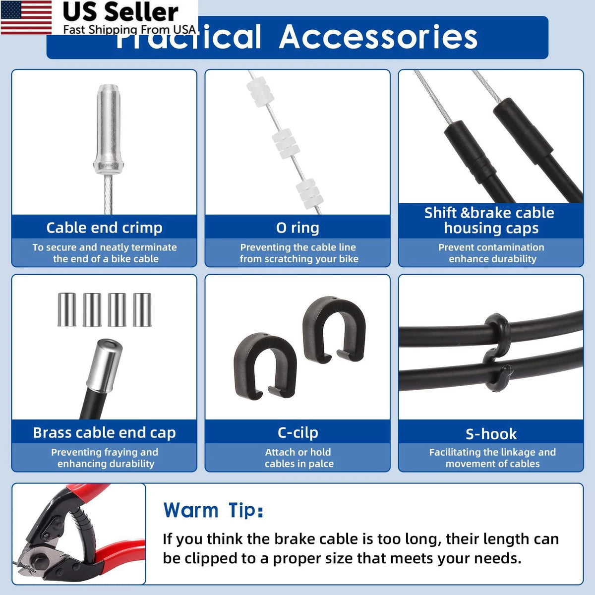 Universal Bike Brake Cable and Shift for (Universal)