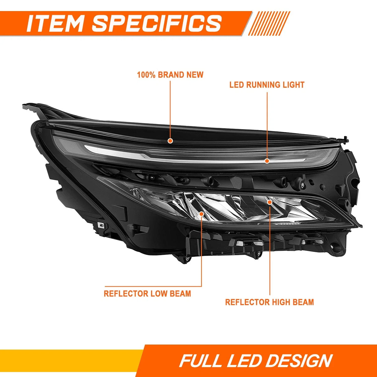 Right Side Headlight Lamp for Chevy Equinox (2022–2024)