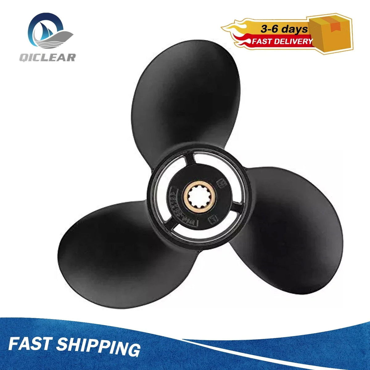 Boat Prop 10 3/8x13 for Mercury 9.9-25 HP (1990–2023) 48-19640A40