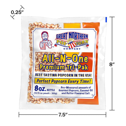 40-Count 8 Ounce Popcorn Packs for Movie Theater Style