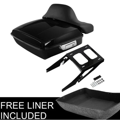 Chopped Trunk Backrest Pad Mount Rack for Harley Sport Glide (2018–2023)