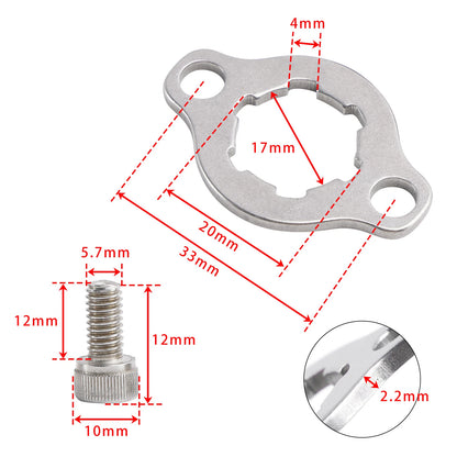 Front Sprocket Holder Retainer Kit for Yamaha Blaster YFS200 (1988–2007) - 5H0-17456-00-00, 5H01745600, 5H0174560000