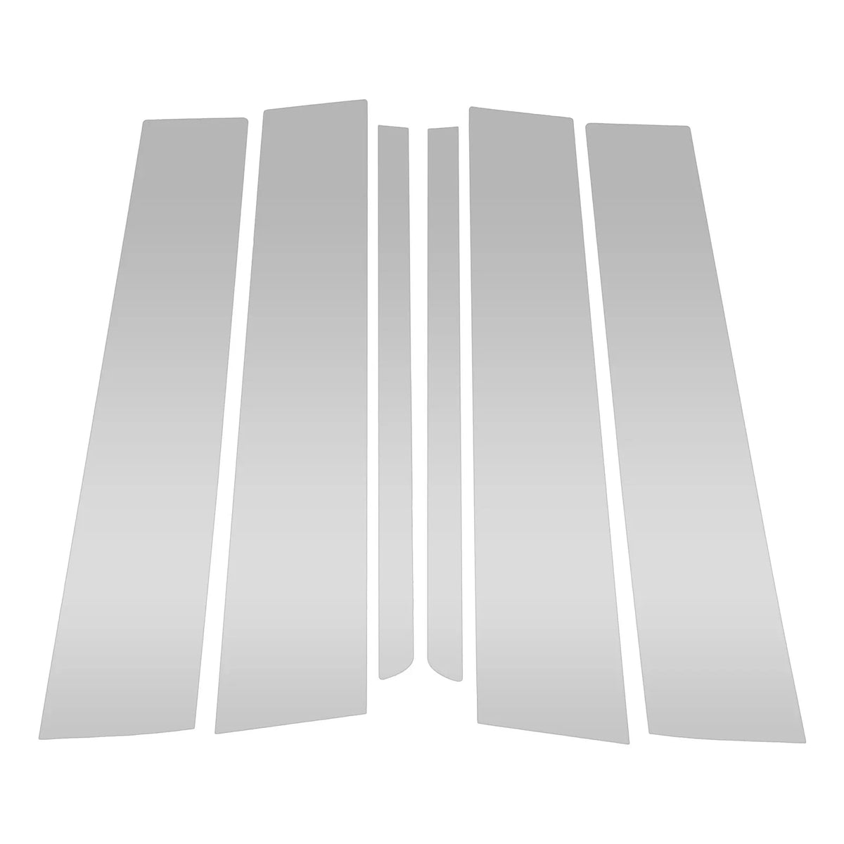 Set of 6 Door Pillar Window Trim for Ford Explorer (2011–2019) Silver Tone