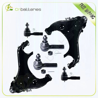 6pc Front Lower Control Arm Tie Rod Suspension Kit for Nissan Frontier (2005–2023)