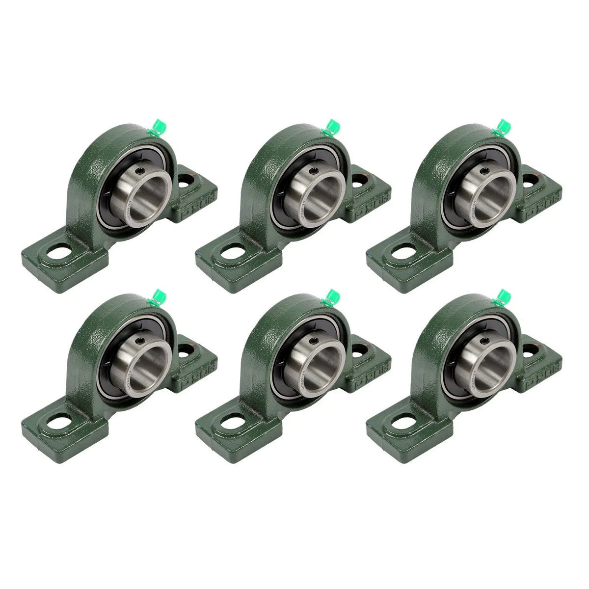 Set of 6 Pillow Block Bearings for Various Applications (Self-Aligning)