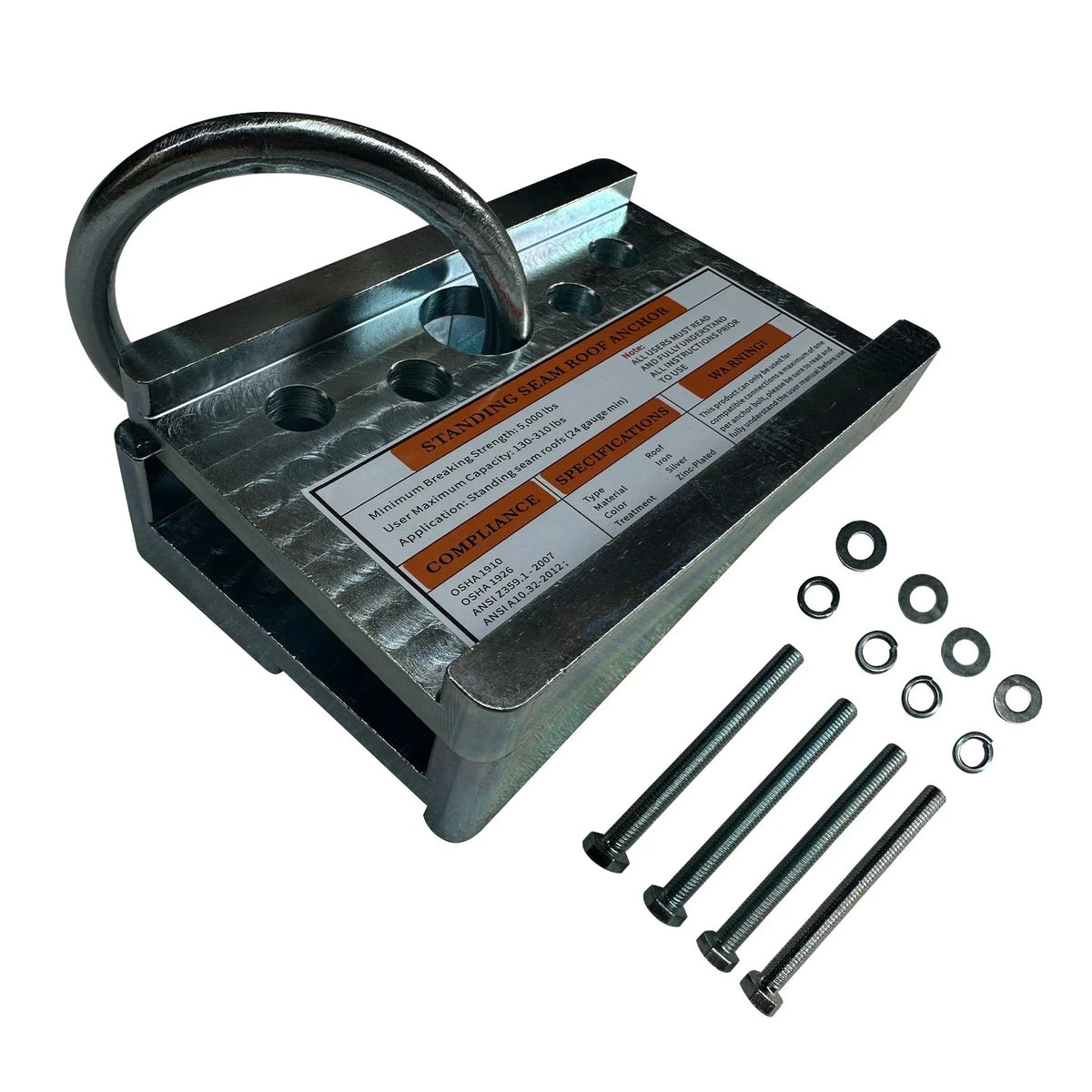 2-Way Roof Anchor Clamp for Universal Applications (5000lbs Breaking Strength)