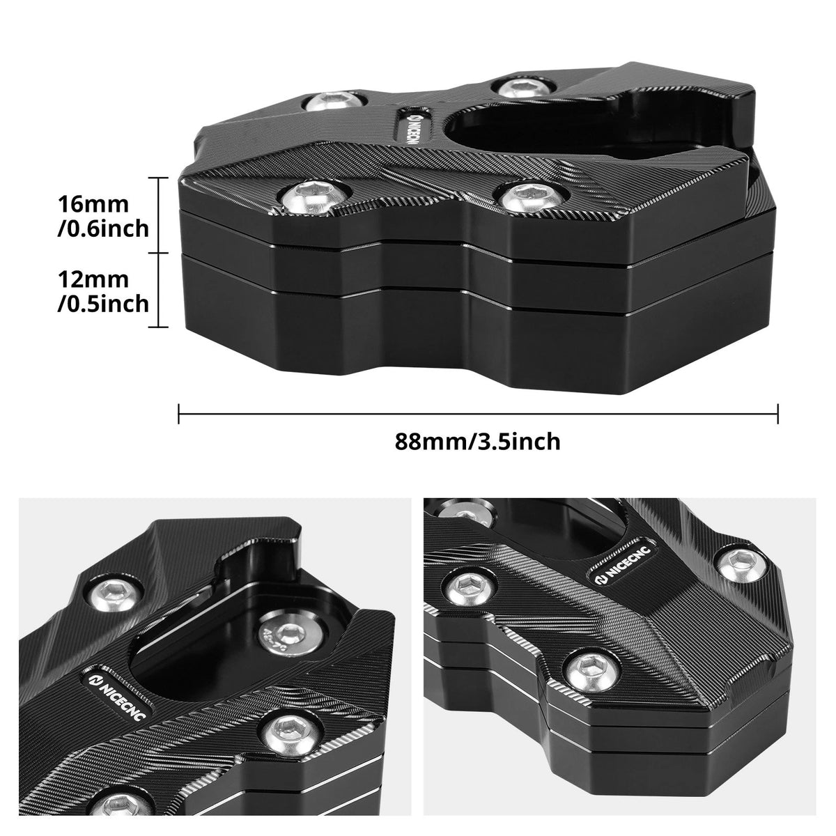 Side Stand Plate Kickstand Extension Pad for BMW R1300GS (2024) 4653 1638616