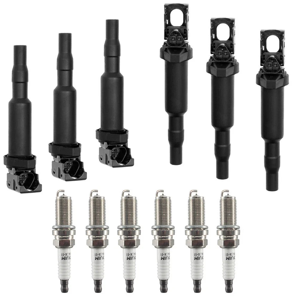 6X Ignition Coils + 6X Iridium Spark Plugs for BMW 128i 328i 525i 528i Z4 (2008–2013)